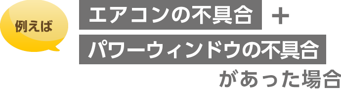 例えば エアコンの不具合、パワーウィンドウの不具合があった場合